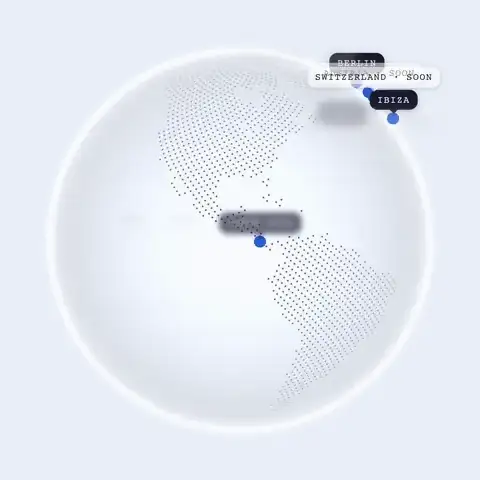 Globe slowly rotating, showing AOI locations worldwide